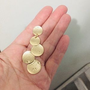 Vintage gold coin earring stud